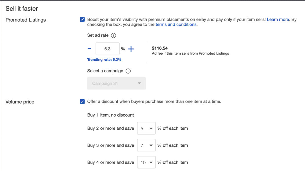 ebay promoted listingでの落札率は？
